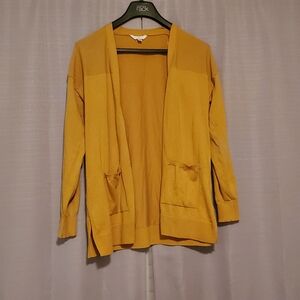 Time and Tru Golden Yellow Women's Cardigan